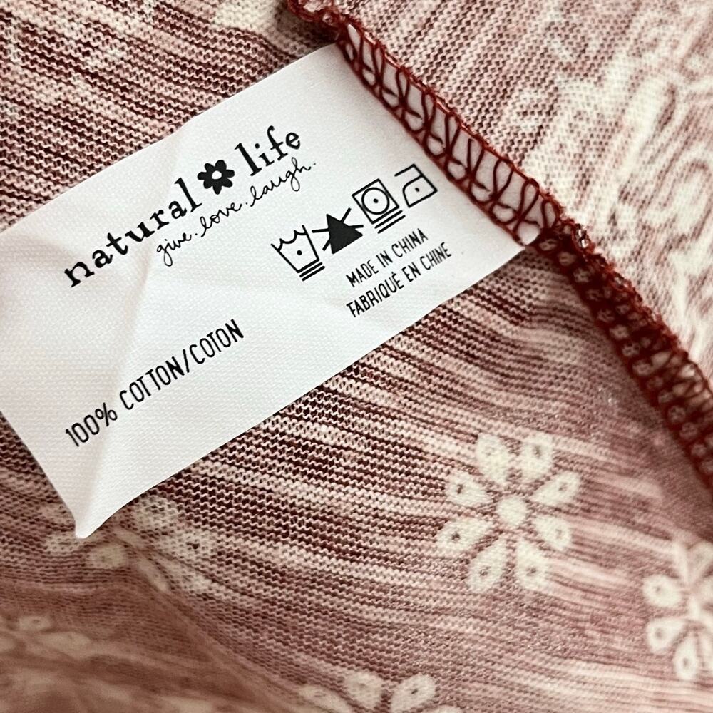 NWT Natural Life Boho Swing Tank XS/S Red Paisley Patchwork High Low Top - Picture 11 of 11